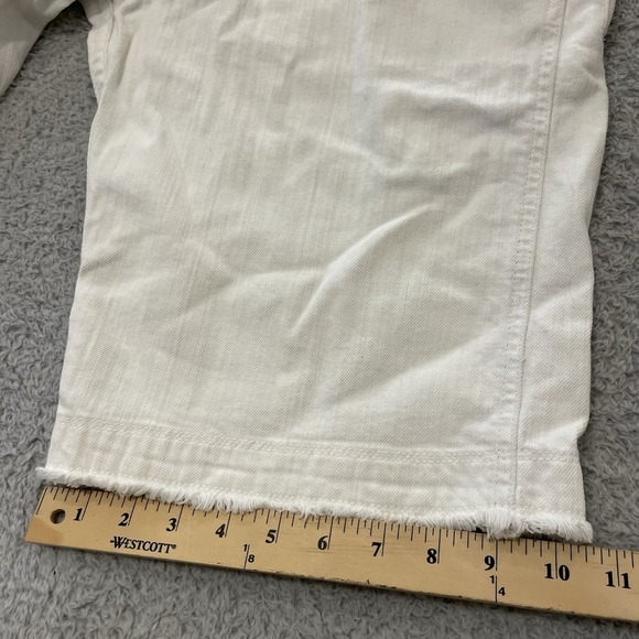 Diesel Industry Denim Jean Shorts Mens 34 White Button Fly Raw Hem - Picture 15 of 16